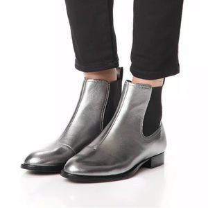 Rag & Bone Gunmetal flat mason boots